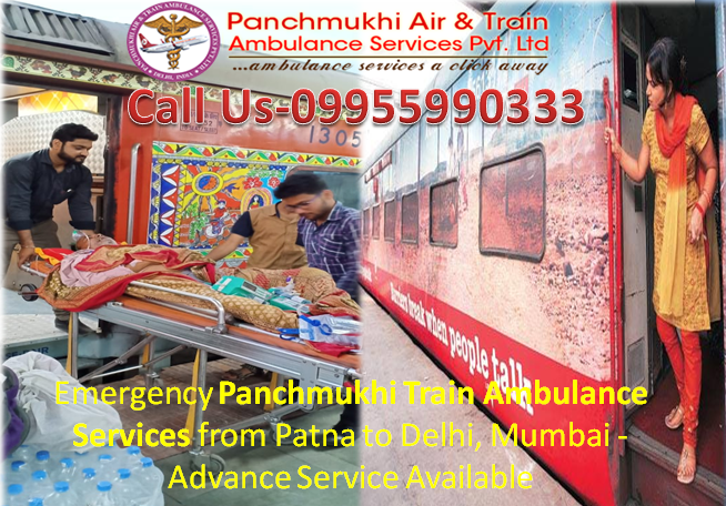 24 hours helpful panchmukhi train ambulance patient transfer services in India 09